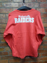 Load image into Gallery viewer, CLEARANCE- Mechanicville Raiders Youth Coral Billboard Crew Sweatshirt - Size Youth Large

